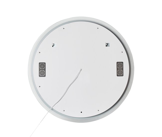 Beliani Espelho de Casa de Banho FIXIN Prata