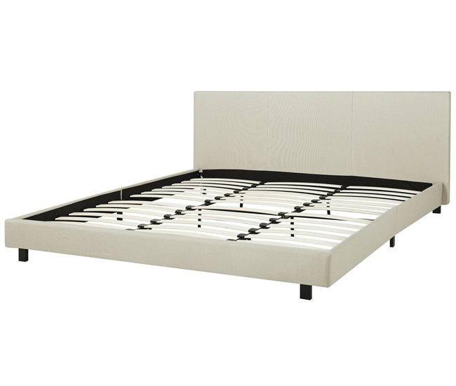 Beliani Cama Poliéster ALBI 190x211 Bege