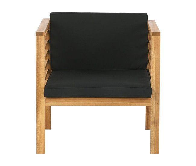 Beliani Conjunto lounge Madeira de acácia PACIFIC Castanho
