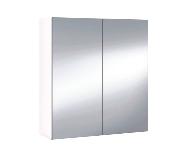 Armário de parede com efeito madeira 60 Branco Brillo