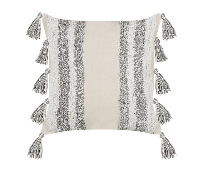 Beliani Almofada decorativa HELICONIA 45x45 Cinza