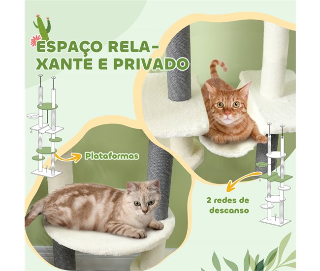 Arranhador para Gatos Aglomerado, Pelúcia e Corda de Algodão Cru