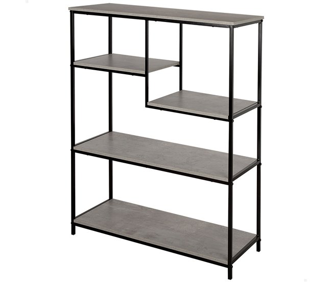 Max home estantes metálicas fixas assimétricas 5 prateleiras 75x30x100 cm