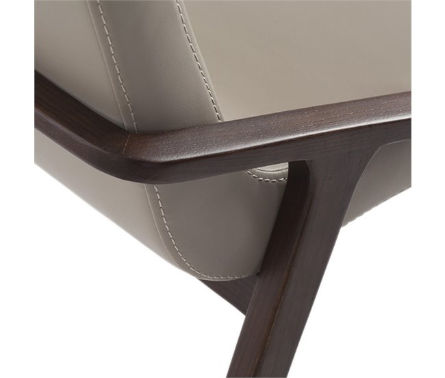 ANGEL CERDA Cadeira em pele ecológica vison Nogal