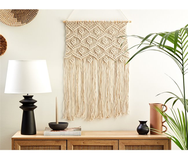 Beliani Decoração de parede em tecido KALERI Bege