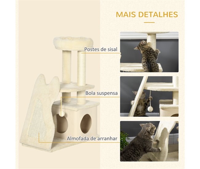 Árvore Arranhador para Gatos Bege