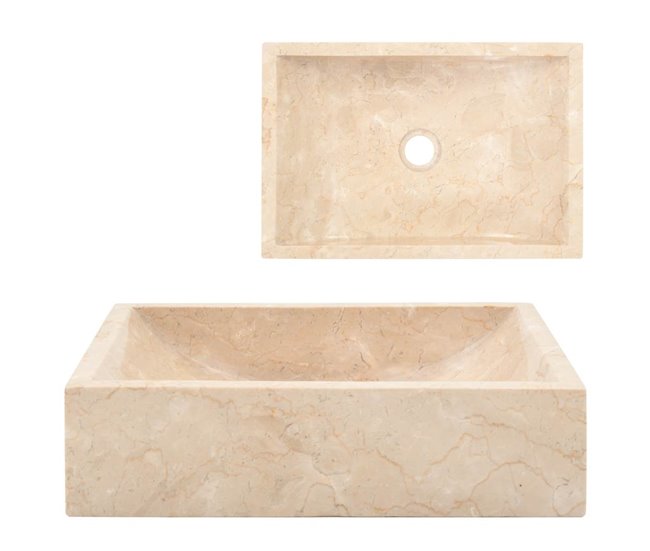 Lavatório - Lavabo - Pia de banheiro Creme