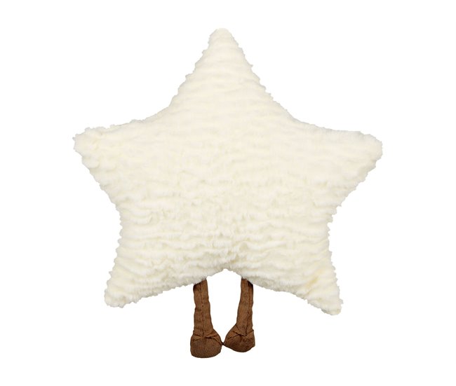 Beliani Almofada decorativa STARFRUIT Branco/ Bege