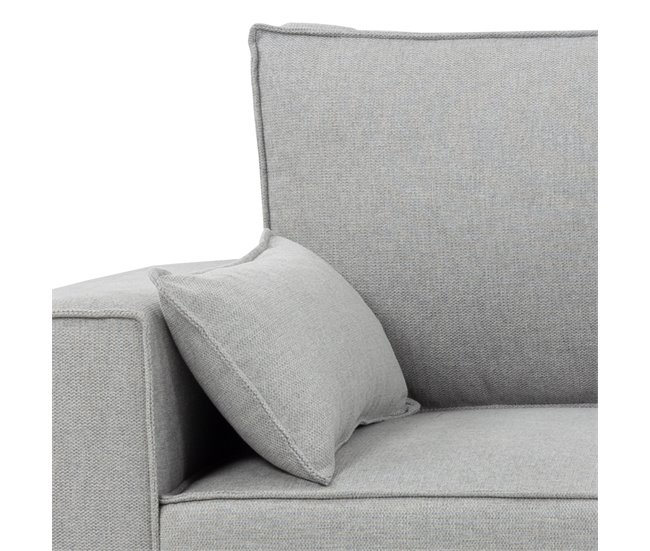 Chaise longue com cama MARLON reversível 3 lugares cinza Cinza
