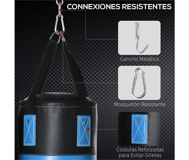 Saco de Boxe PU, EPE e Nylon HOMCOM Azul