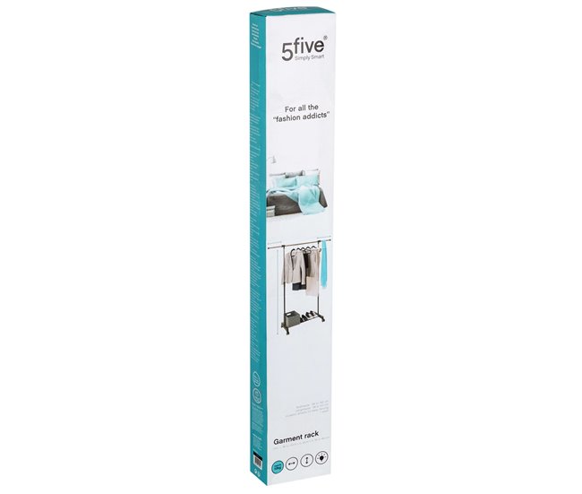 Rack para roupas Donkey Icare com rodas extensíveis Preto / Cinza