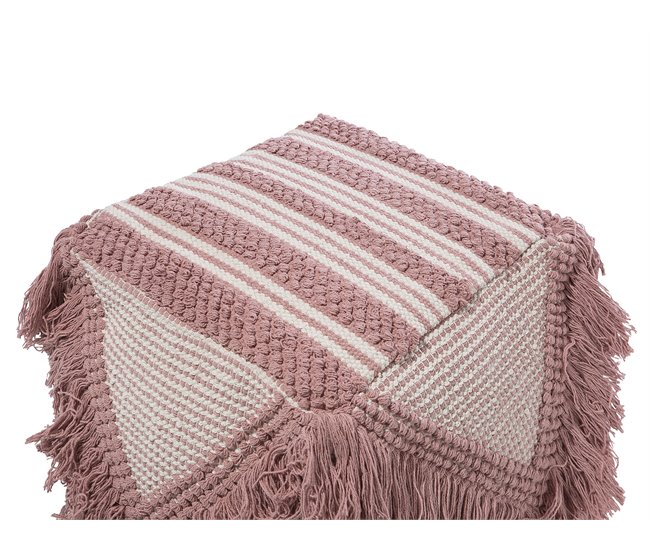Beliani Pufe KOCHI Rosa
