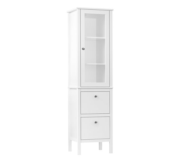 Armario Alto de banheiro MDF kleankin, casa - casa de banho Branco