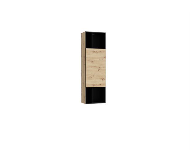 Vitrine KAELON cor carvalho preto Preto
