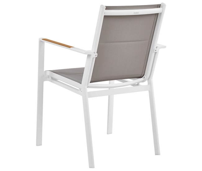 Beliani Cadeira de jardim BUSSETO Branco/cinza