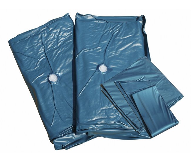 Beliani Cama de água Poliéster ALBI 175x211 Cinza
