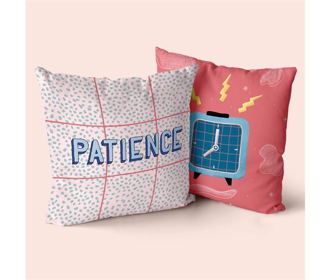 Capa de travesseiro Aware Patience Multicor