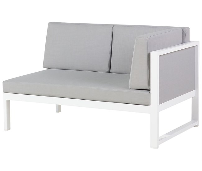 Beliani Conjunto lounge CASTELLA Cinza