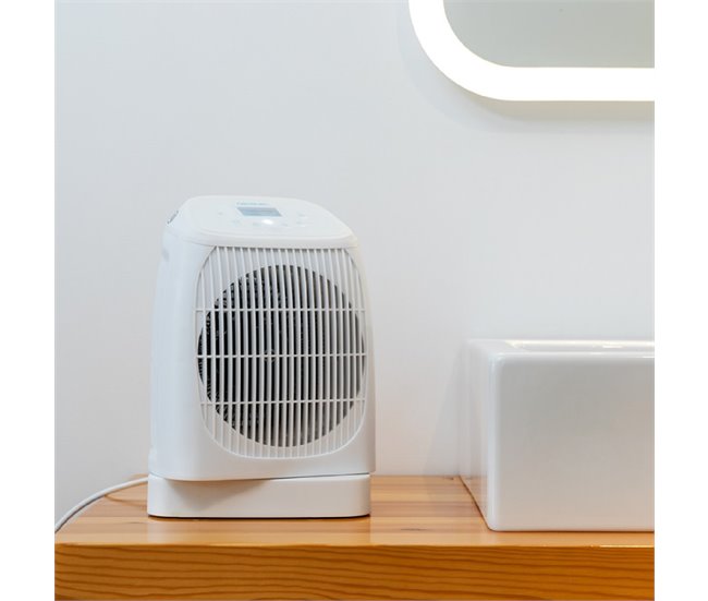 Cecotec Termoventilador com 2000 W, oscilação, ecrã, temporizador, 2 níveis de potência e 3 modos de funcionamento. Branco