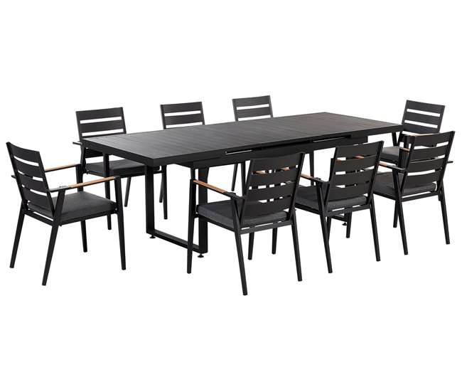 Beliani Conjunto de refeição VALCANETTO/TAVIANO Preto