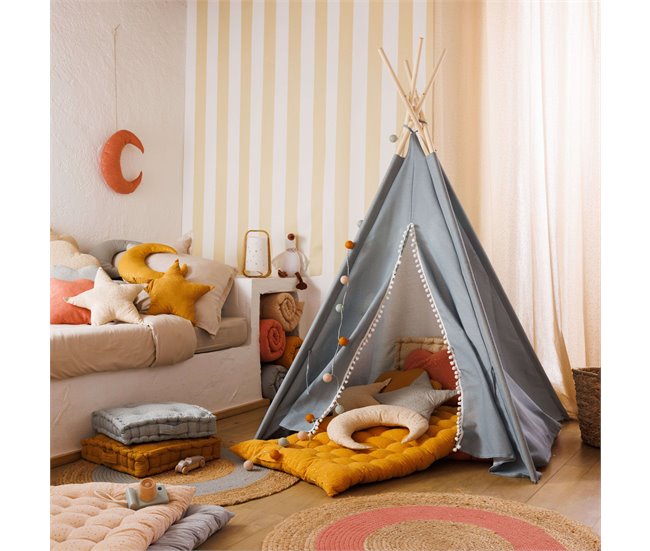 Teepee Infantil Wapi - Poliéster Enrolável e Portátil Azul