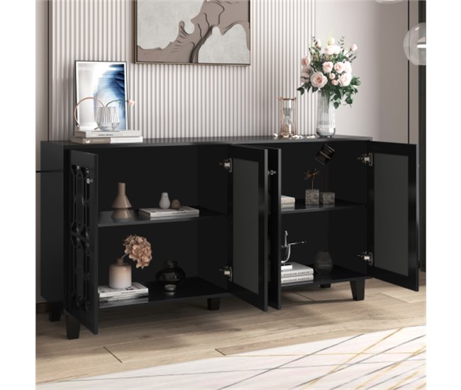 Aparador, cozinha, quatro portas, sala de estar, sala de jantar 160 Branco