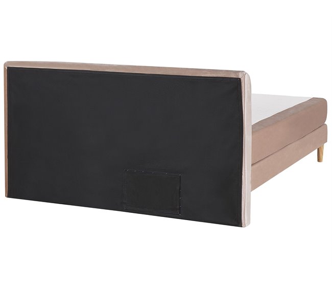 Beliani Cama continental Terciopelo MARQUISE 171x213 Cinza