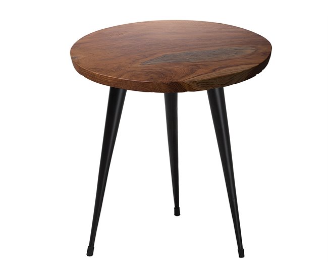 Beliani Conjunto de mesas DENNY 45x45 Castanho
