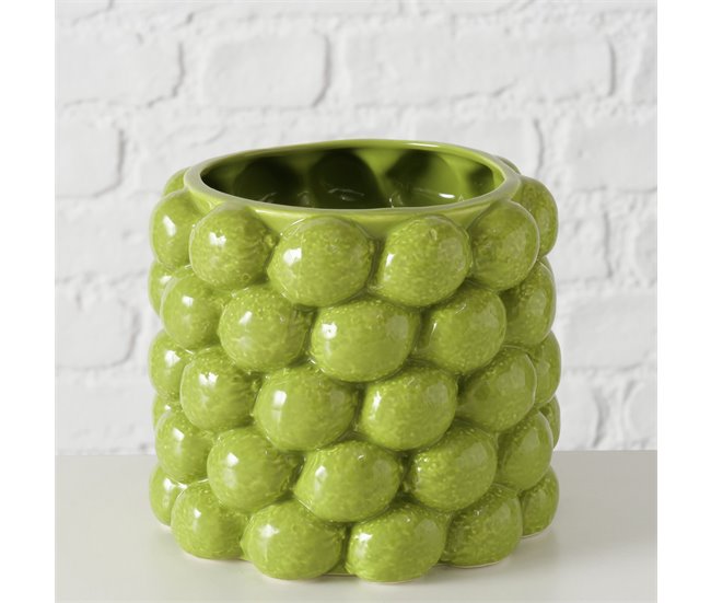 Vaso de flores LIME 14cm vaso de porcelana da marca BOLTZE  Verde