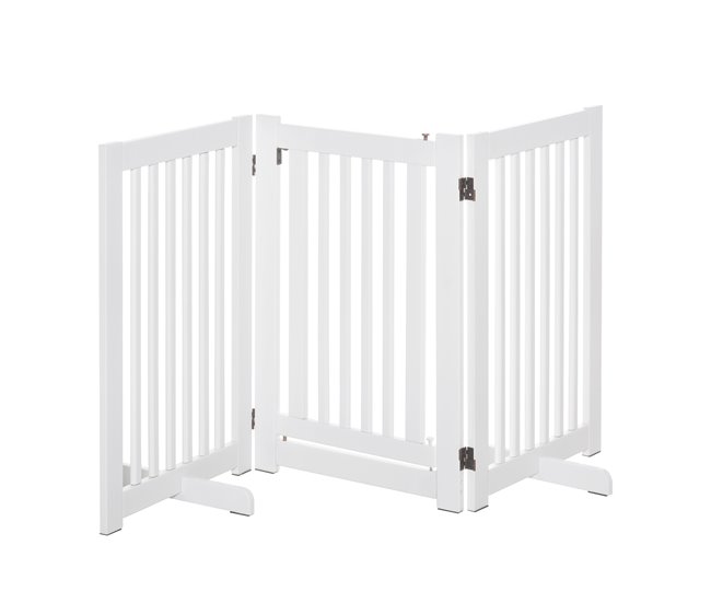 Barreira de Segurança Cães MDF PawHut Branco