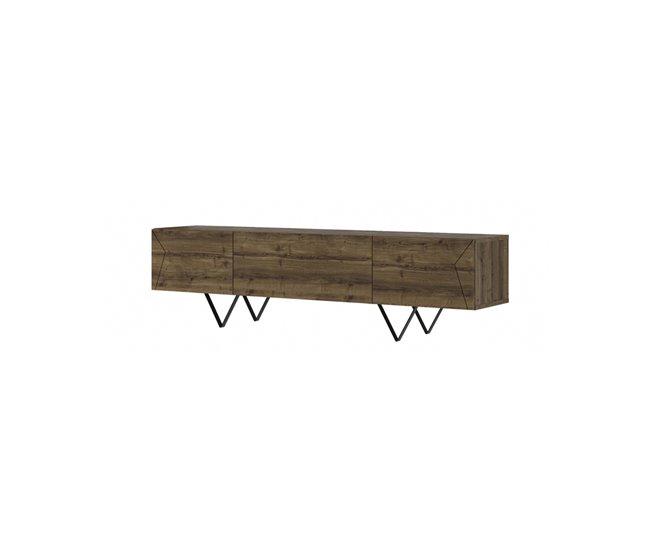 Móvel de tv GIACOMO 3 portas 160 cm Castanho