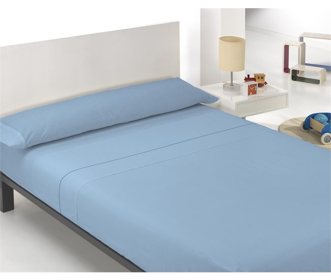  Acomoda Textil - Conjunto de lençóis Summer Plain. Azul Claro