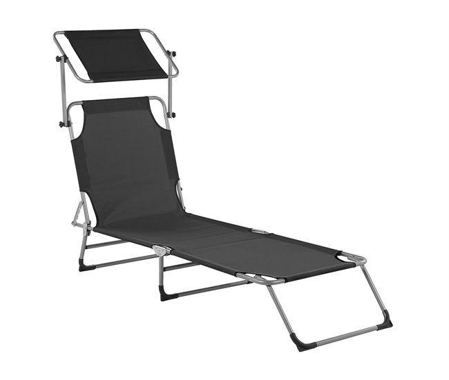 Beliani Cadeira lounge/relax FOLIGNO Preto
