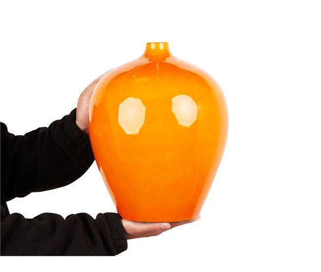 Beliani Jarro de flores TERRASA Laranja
