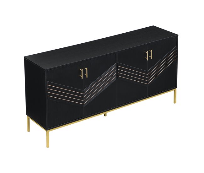 Aparadores 160 Preto/ Madeira