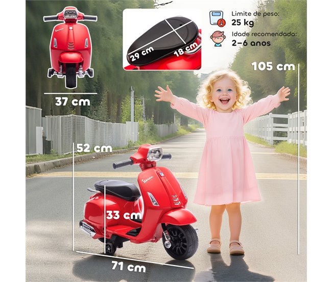 Mota Elétrica para Crianças PP e Metal AIYAPLAY Branco