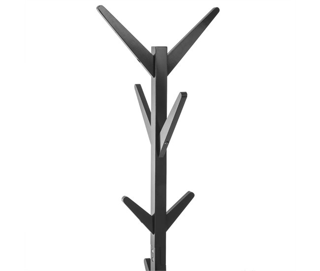 Cabide de pé para vários ambientes com 8 cabides Preto