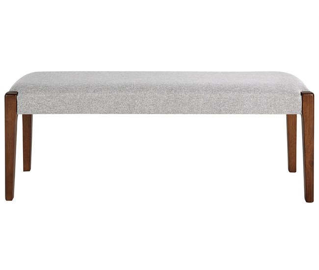 Beliani Banco de cama Poliéster ELYRIA 122x40 Cinza
