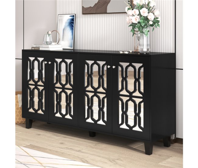 Aparador, cozinha, quatro portas, sala de estar, sala de jantar 160 Branco