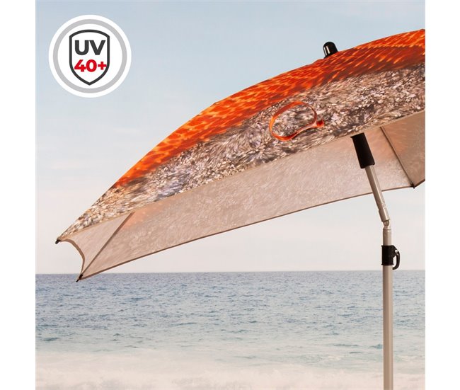 Aktive Guarda-sol estrela do mar inclinável UV40 c/capa Verde