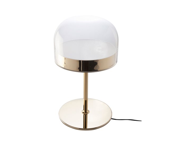 ANGEL CERDA Candeeiro de mesa em aço e vidro transparente Dourado