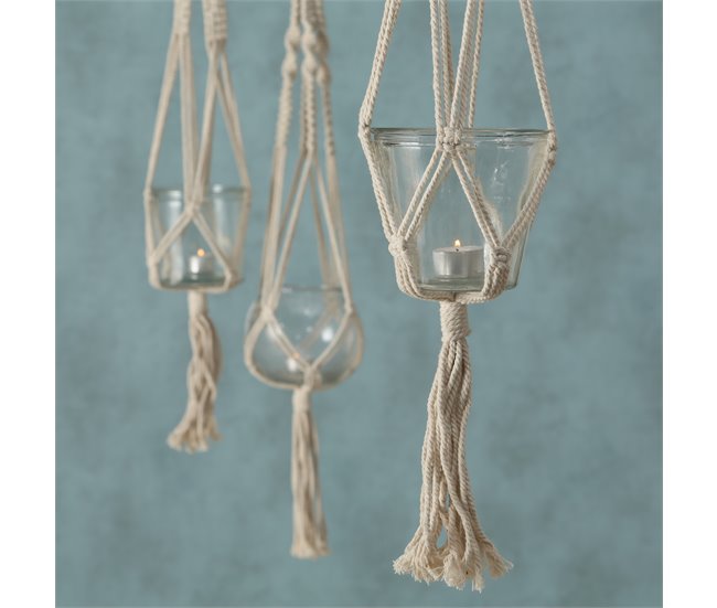 Vaso suspenso sortido MACRAMÉ da marca BOLTZE Branco