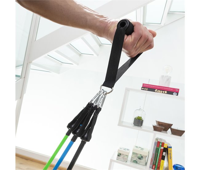 Conjunto de Elásticos de Resistência com Acessórios e Guia de Exercícios TRIBAINER Preto