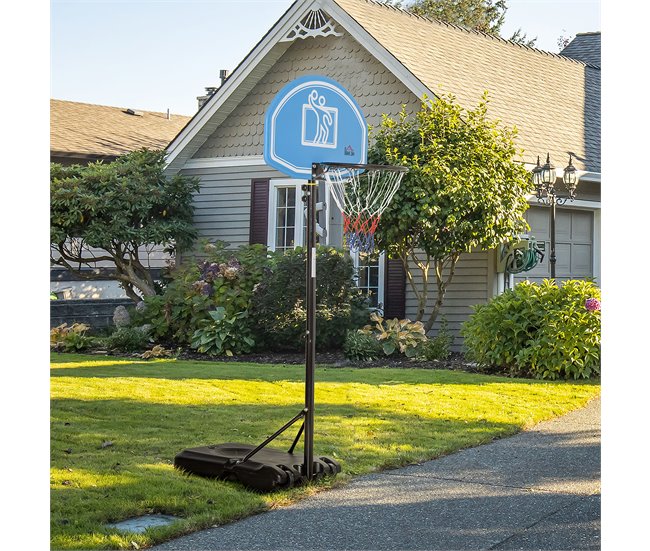 Tabela de Basquetebol Aço, PE e HDPE HOMCOM Multicor