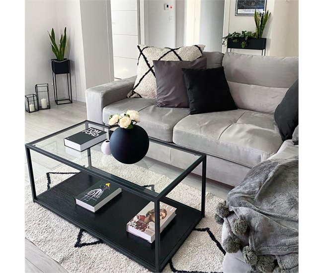 Beliani Mesa de jantar MARAMO 50x100 Preto
