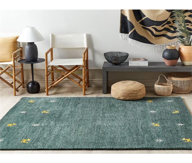 Beliani Pelos curtos CALTI 160x230 Verde Escuro