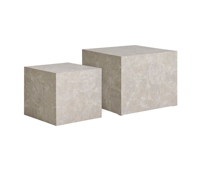 Mesa de centro prague, mdf, cinzento