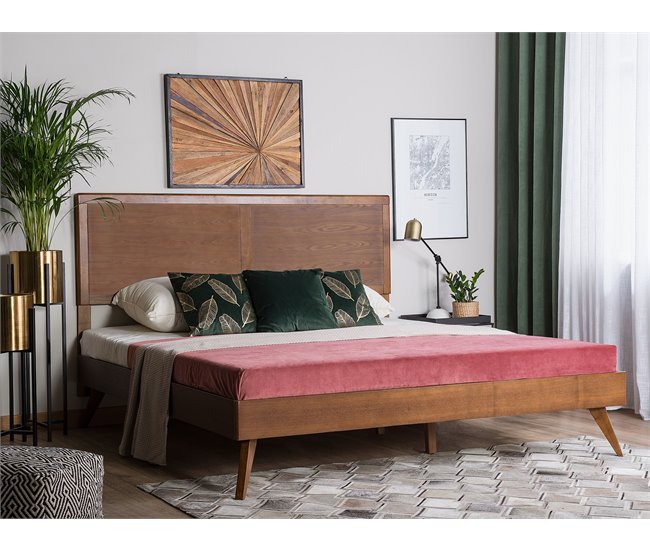 Beliani Cama com estrado MDF ISTRES 169x205 Castanho