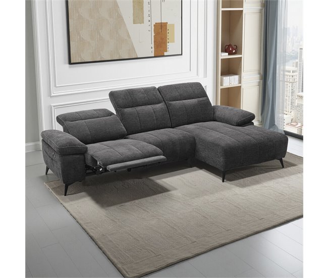 Chaise longue relax elétrico ANDY Cinza Escuro