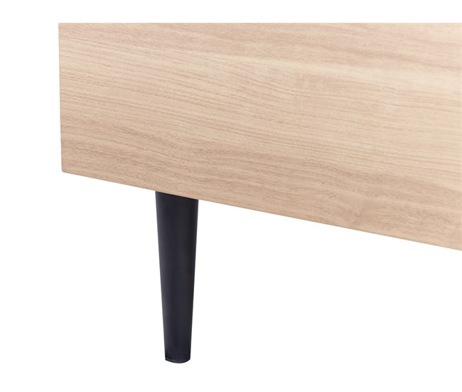 Beliani Cama com estrado Poliéster MILLAY 196x211 Branco/ Bege